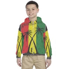 New Kids Hoodie Artistic Design Jamaica Reggae Pattern 7434104489455