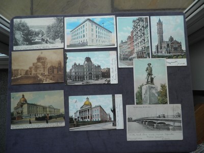 10 ALTE POSTKARTEN DER MASSE. BOSTON, STATE HOUSE, U.S. POST OFFICE, ECHO BRIDGE
