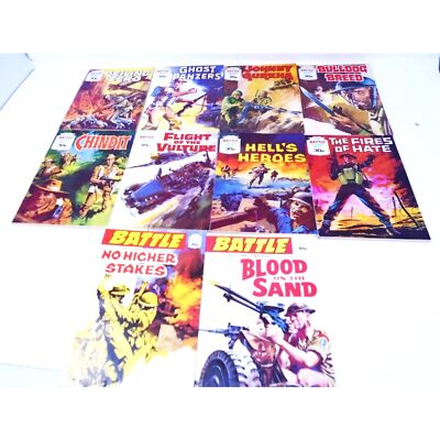 Vintage Lot of 10 Fleet Way Library/Battle Picture Library #18-#24 & More