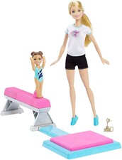 barbie flipping fun gymnast set argos