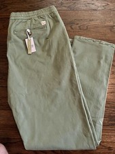 NWT Marine Layer Organic Cotton Vetiver Green Slim Fit Saturday Pant Sz 2XL 118