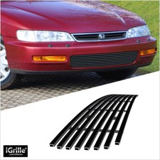 Fits 1996-1997 Honda Accord Lower Bumper Stainless Steel Black Billet Grille