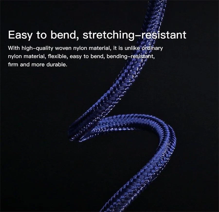 New 3 in 1 Nylon USB Charging Cord Cable iPhone/Micro USB/Type C Sync charge - Image 4 of 4