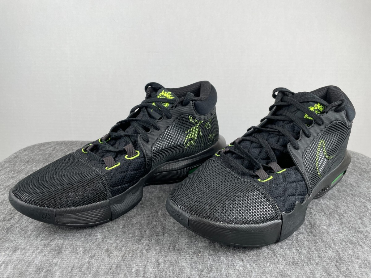 NIKE Lebron Witness VIII Black Volt Green Lion Mens Shoes