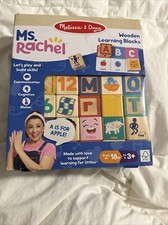 Melissa  Doug Ms. Rachel Wooden Learning Blocks New with Box