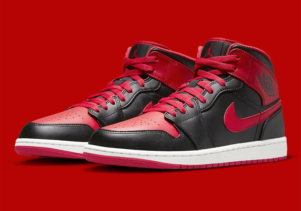 Nike Jordan 1 Mid Bred Alternate Red DQ8426-060 or GS Shoes NEW | eBay