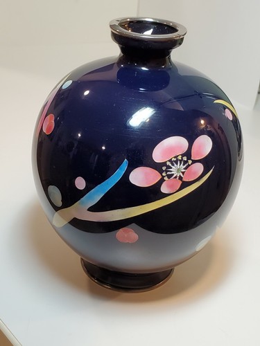 Signed Japanese Cloisonne Enamel Vase by Ando Jubei - Picture 5 of 10