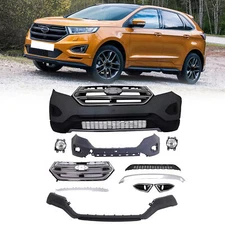 Front Bumper Cover Fascia & Grille Kit For Ford Edge 2015-2018 Primed Direct Fit