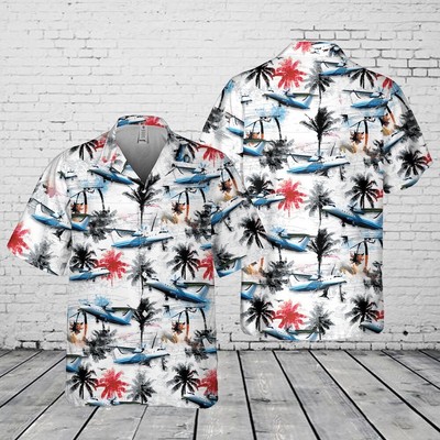Air Force Aloha Shirt US Air Force C 146A Wolfhound Pocket Hawaiian Shirt