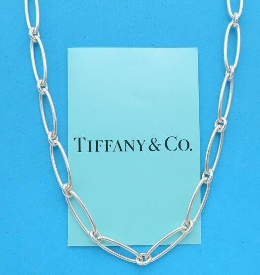 Tiffany & Co Oval Link Chain Necklace Sterling Silver 925 eBay