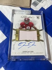 2019 FLAWLESS JOSH JACOBS ROOKIE PATCH AUTO 3/25 TRUE RPA RC ALABAMA