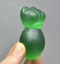 6.5CM Hongshan Culture Natural Green Crystal Sun God Sun-God Amulet Pendant