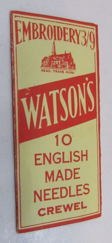 Old 1920's Watsons England Needle Envelope Antique Pack