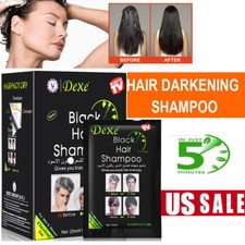 10x DEXE Black Hair Shampoo Instant 5-Min Hair Color Dye Natural Organic Repair
