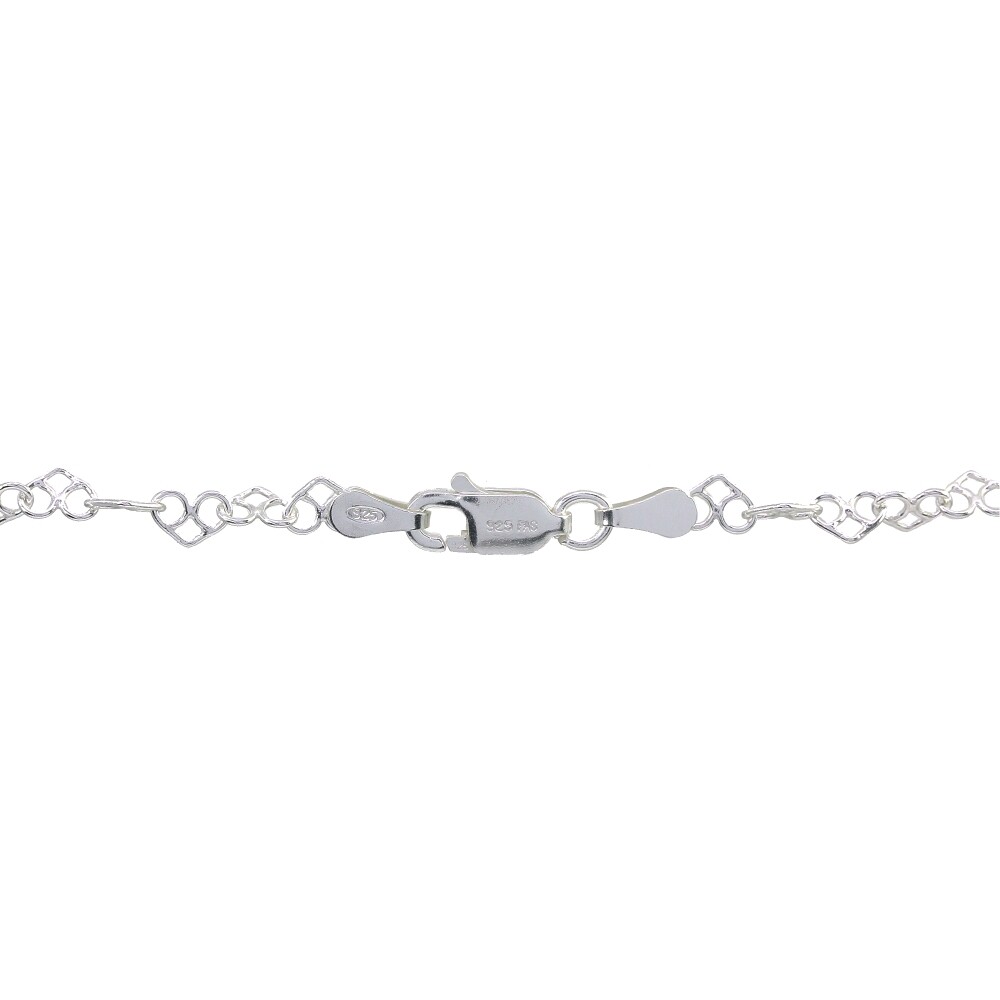 Sterling Silver 3.5mm Intertwining Hearts Link Chain