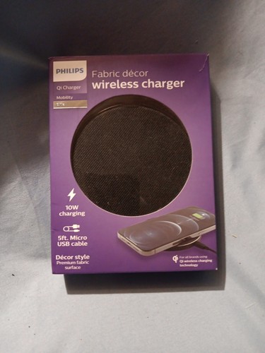 Philips Fabric Decor Surface Qi Fast Wireless Charger Charging Pad - 第 6/8 張圖片