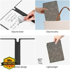 SAYEEC Gray Whiteboard Notebook, Portable Dry Erase Board, Erasable Pad