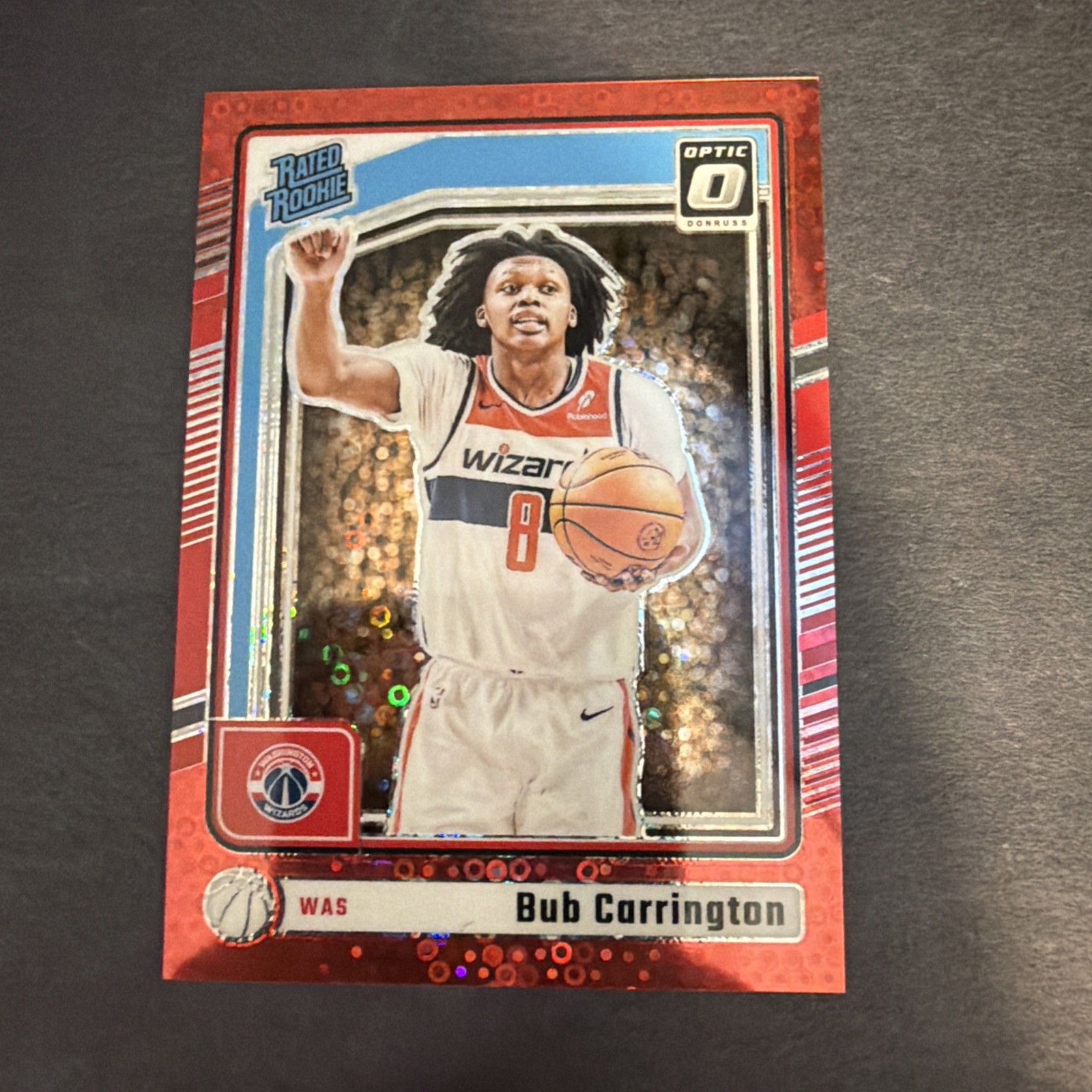 2024-25 Optic Rated Rookie #273 Bub Carrington Fast Break Red Prizm /75 SSP