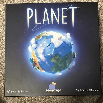 Blue Orange Planet Board Game Complete Set Nature Theme with 3D Planet Core
