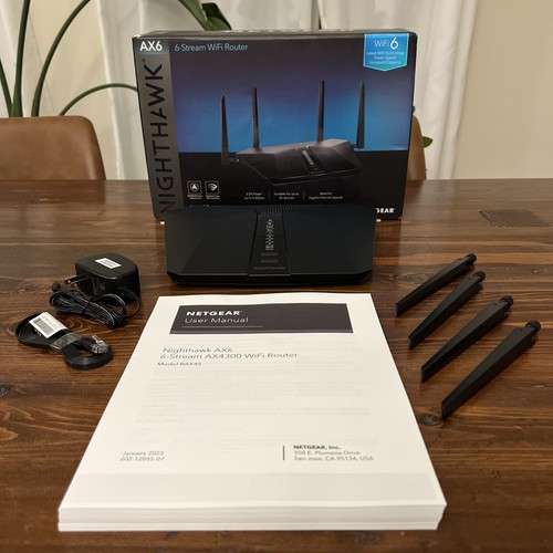 NETGEAR Nighthawk AX6 AX4300 6-Stream WiFi 6 Modem Router RAX45 with ...