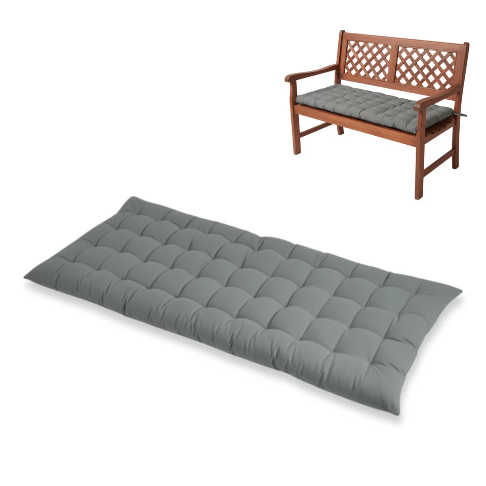 ROYALE LINENS Ultra Soft Tufted Bench Seat Cushion – 5cm Thick Hollowfibre Filling for Indoor