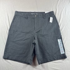 Old Navy Slim Built in Flex Shorts Mens 34 Gray Chino Preppy 9  Stretch NEW NWT