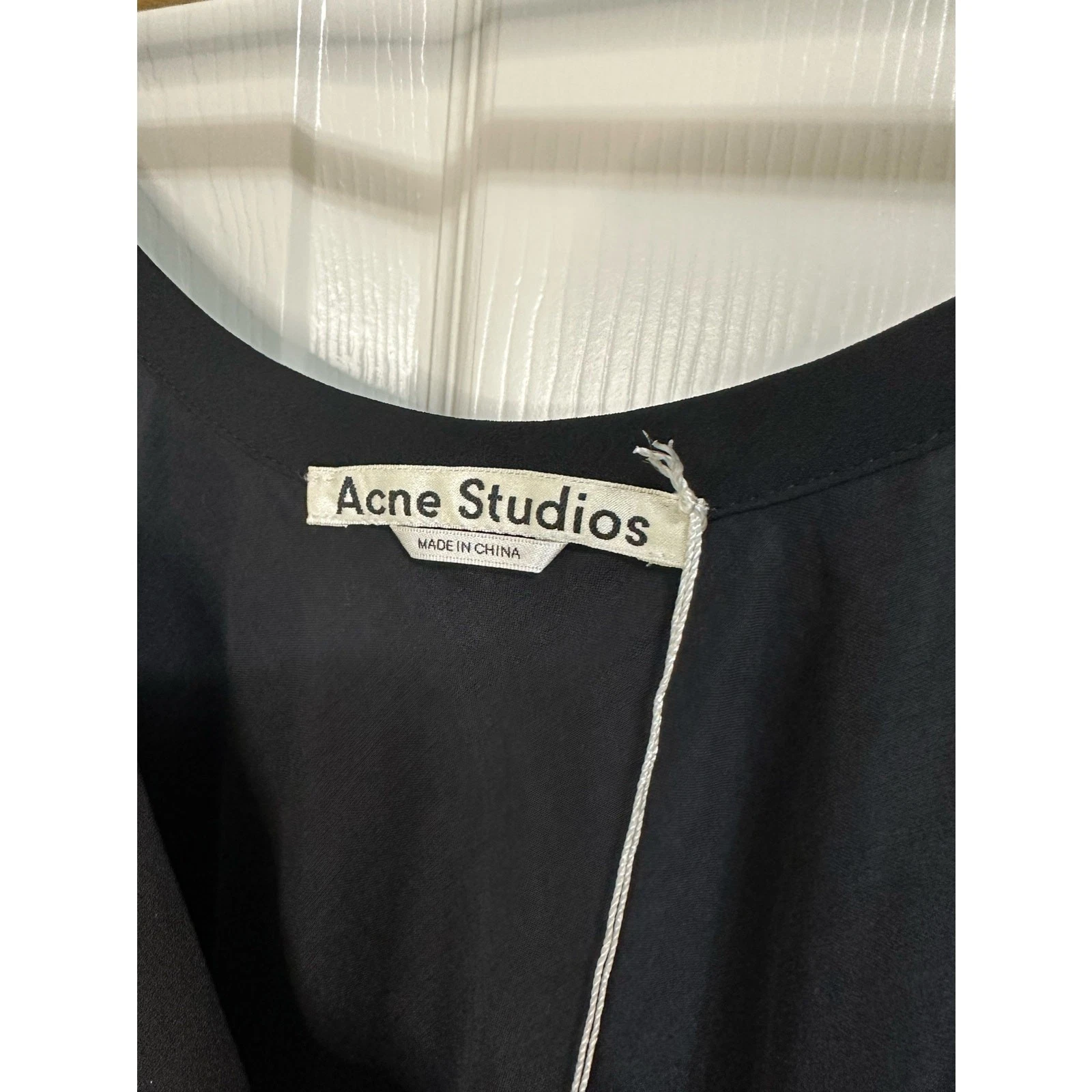 Abito nero ACNE STUDIOS bias cut patchwork Y2K taglia 36 NUOVO $630