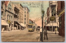 JH18/ Covington Kentucky Postcard c1910 Kraemer Art Madison Ave Trolley 72 JH18/ Covington Kentucky Postcard c1910 Kraemer Art Madison Ave Trolley 72