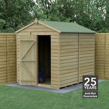 Forest 4Life 6x8 Apex Shed Single Door No Window Garden Storage Free Delivery