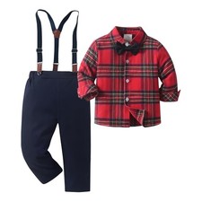 Baby Boys Pants Sets,Toddler Gentleman 12-18 Months Red deep Blue 5