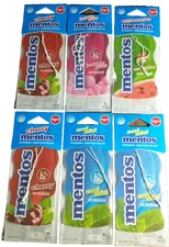 Car Air Fresheners Mentos Cherry,   Bubble Gum,  Scented Paper K29 Brand 6 Total