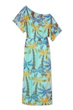 NEVER FULLY DRESSED AZURA PALMS TILLY DRESS BLUE UK 22