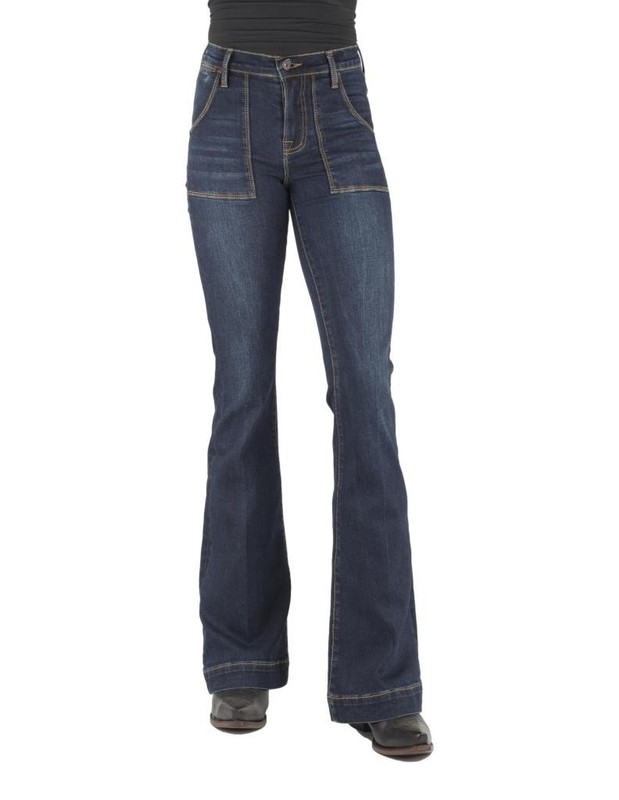 Stetson Western Jeans Women High Rise 10 Long Blue 11-054-0921-2409 BU CLEARANCE
