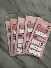Lot Of 5 Pink Cute Sticky Note,Girl Animal Pattern Note Standard,
