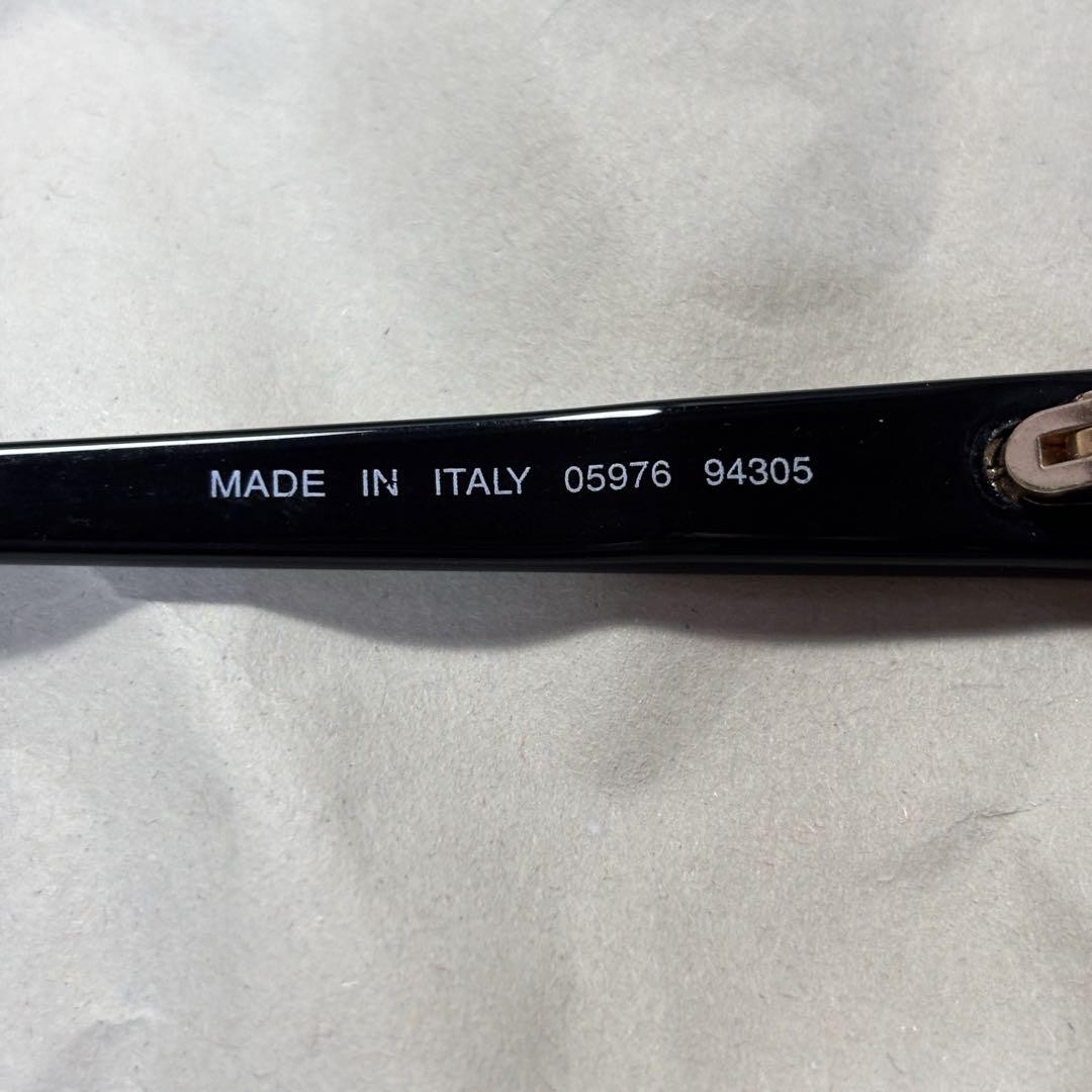 CHANEL Vintage 05976 Sunglasses Oval Black Gold Coco Mark Logo