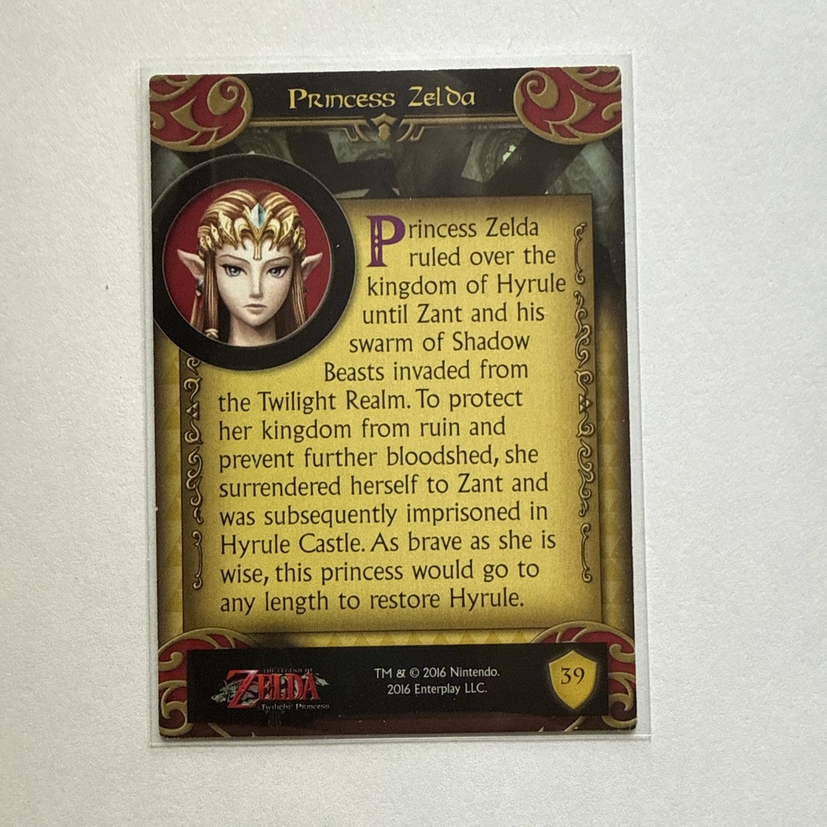 Legend of Zelda The Trading Card Enterplay 2016 #39 Princess Zelda