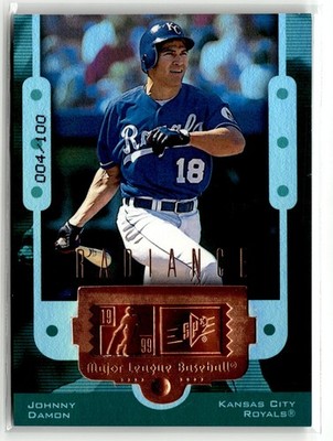 1999 Johnny Damon FINITE #46 Upper Deck SPX Radiance /100 ROYALS