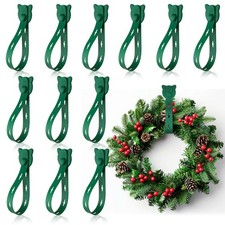 12 Pack Christmas Garland Ties, Garland Hangers for Mantle, Adjustable Stocki...