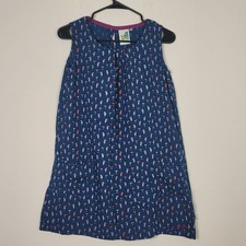 Weird Fish Cocktail Print Sleeveless Shift Dress Blue Womens 6 UK 10 Novelty Mod
