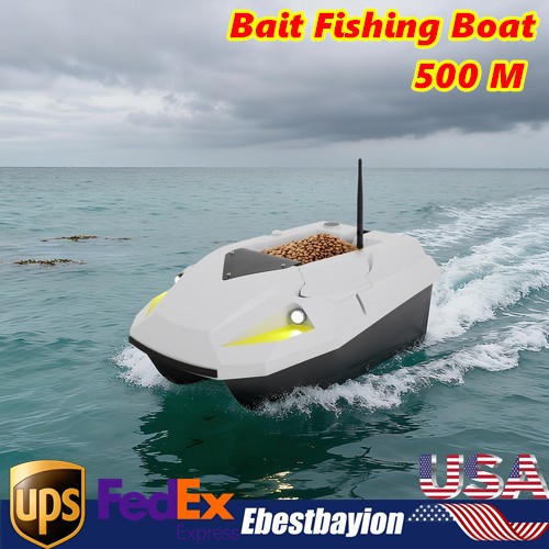 RC Bait Fishing Boat with GPS & Large Baits Feed Compartment for Lake/River Use
