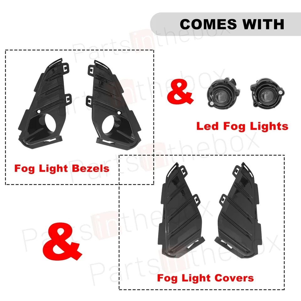 For GMC Terrain 2018-21 Front Bumper Grille Set w/Chrome Trim Fog Light OE Style Foto 4 de 4