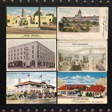 [6] Santa Monica California Hotel & Motel postcards [all posted]
