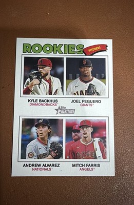 2026 Topps Heritage - Quad Rookies Kyle Backhus, Joel Peguero, Andrew Alvarez...