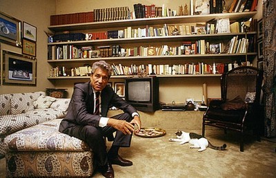 Italian painter Alberto Dall'Ora in his apartment Milan 1985 Old Photo