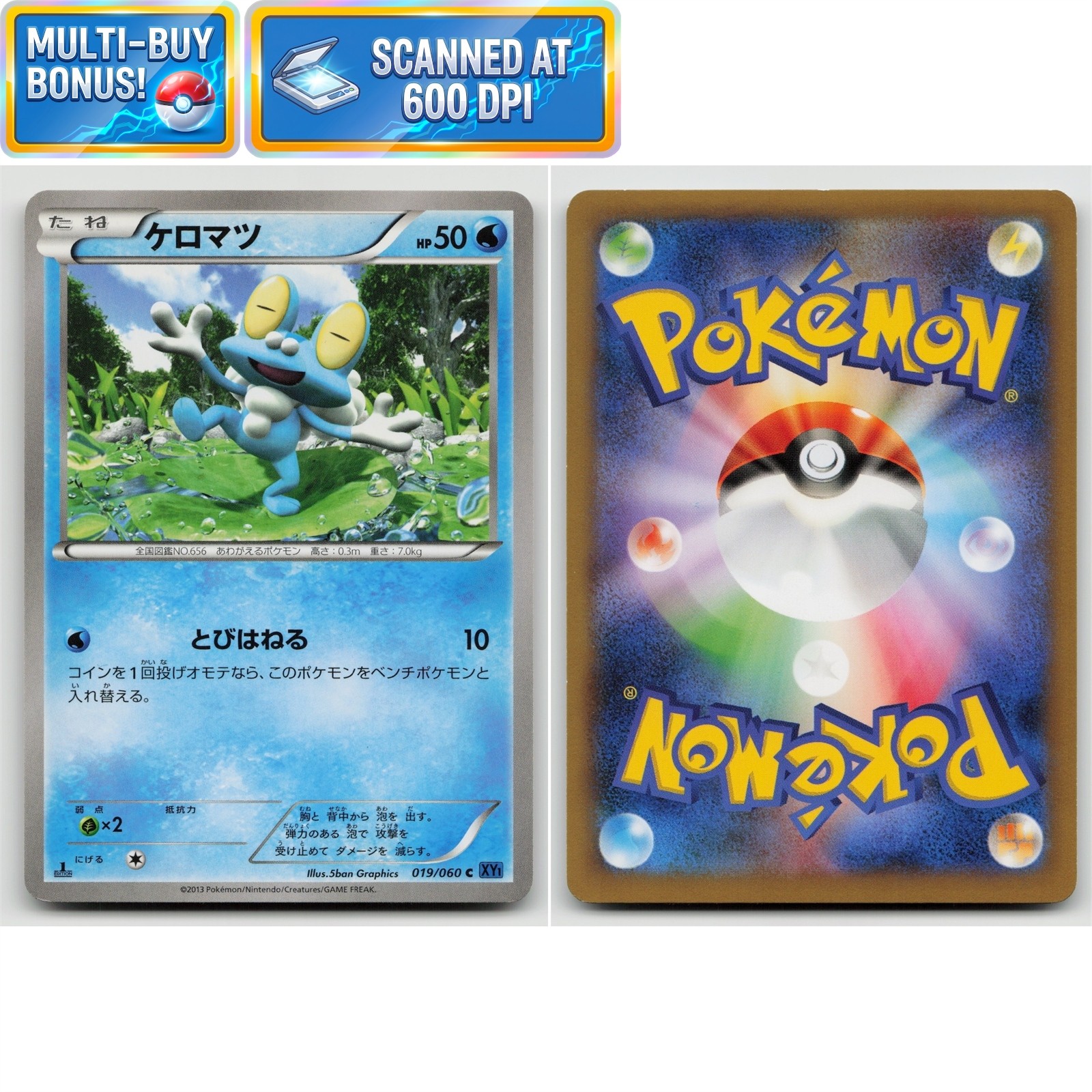 Froakie 1st Edition 019/060 Collection X XY1 NM Japanese Pokémon TCG Card