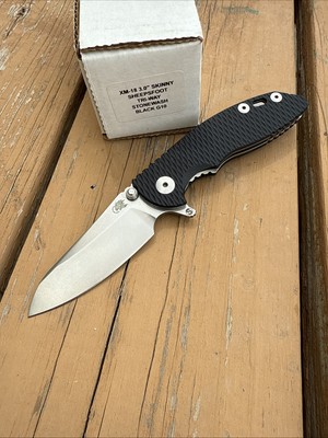 Rare Hinderer XM-18 3  Skinny Sheepsfoot Liner Lock Stonewash CPM20CV Triway