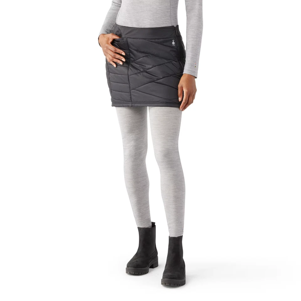 NUEVO CON ETIQUETAS SmartWool Mujer Smartloft 120 Acolchada Mini Falda Negra Cremallera Puffer XL ($130) Foto 2 de 4