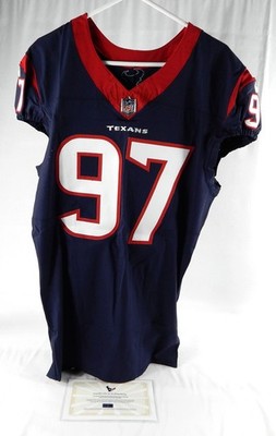 2023 Houston Texans Hassan Ridgeway #97 Game Issued Pos Used Navy Trikot 46 7