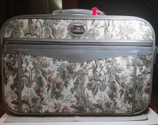 Suitcase Vintage, Jordache Tapestry,Floral Overnight Bag, Bridal Luggage