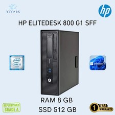 PC DE BUREAU HP 800G1 SFF INTEL I7 RAM 8 Go SSD 512 Go WIN 11 PRO RECONDITIONNÉ